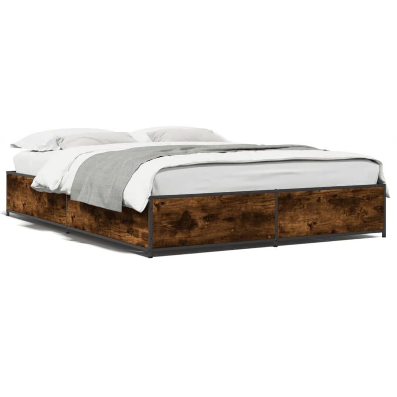 Łóżko metalowe WaszeMeble 135x190 cm brązowe WM-3279859 1 szt.