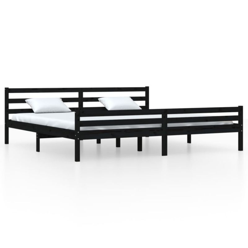 Łóżko drewniane WaszeMeble 200x200 cm czarna WM-814843 1 szt.