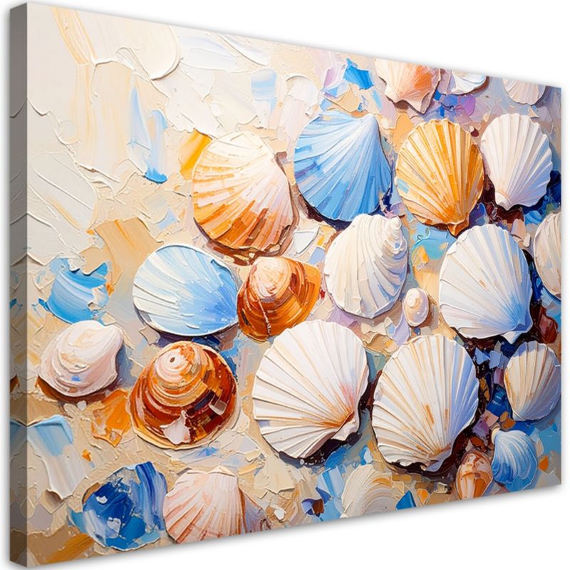 Obraz do salonu łazienki Feeby Muszle Plaża Piasek jak malowany 120x80cm 1szt