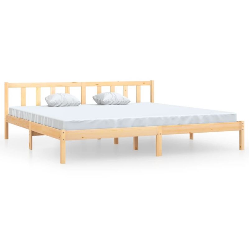 Łóżko drewniane WaszeMeble 200x200 cm brązowe WM-810102 1 szt.