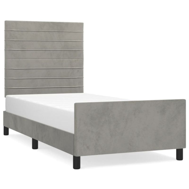 Łóżko tapicerowane WaszeMeble 80x200 cm jasnoszara WM-3125782 1 szt.
