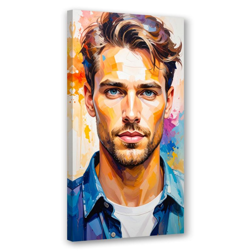 Obraz nowoczesny do sypialni salonu biura Feeby Portret Mężczyzna Model 60x120cm 1szt