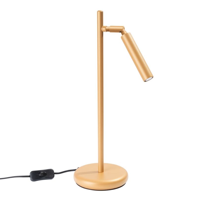 Lampka biurkowa Sollux Lighting Pastelo złota 1 x G9 x 8W IP20 wym: 43 x 14 x 20 cm metal - 1 szt.