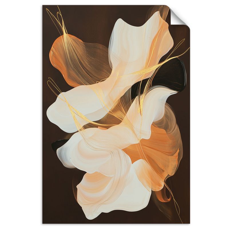 Naklejka na ścianę Feeby Abstrakcja Kształty Plamy Pomarańczowy 100x150cm 1szt