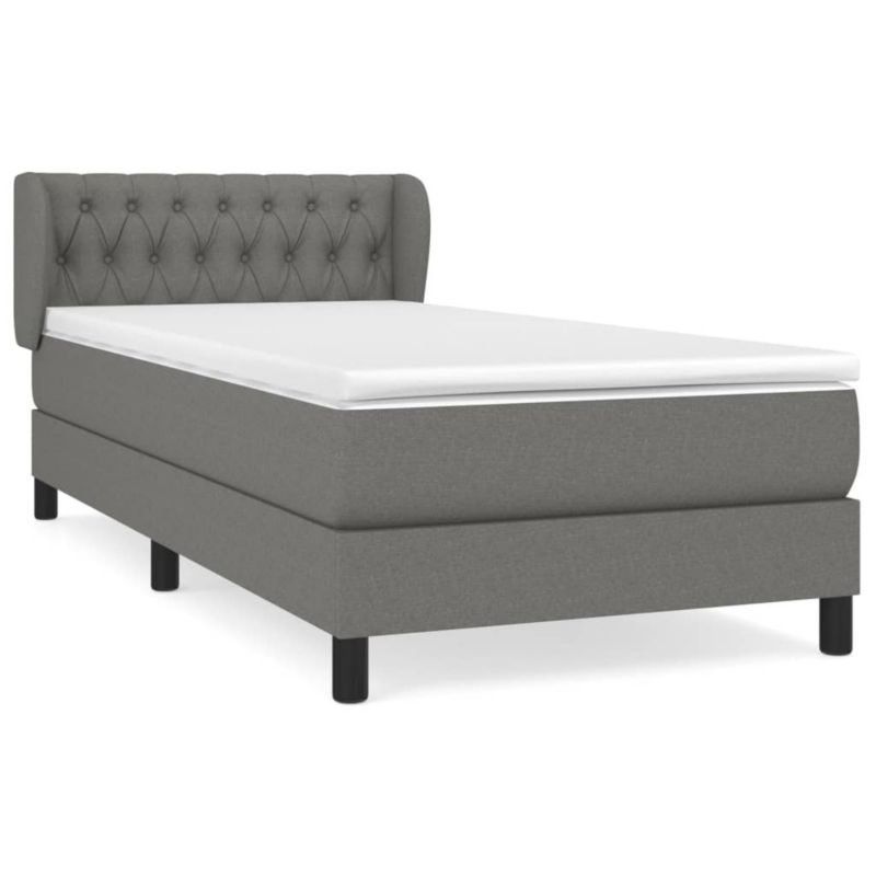 Łóżko kontynentalne WaszeMeble 90x200 cm ciemnoszara WM-3126454 1 szt.