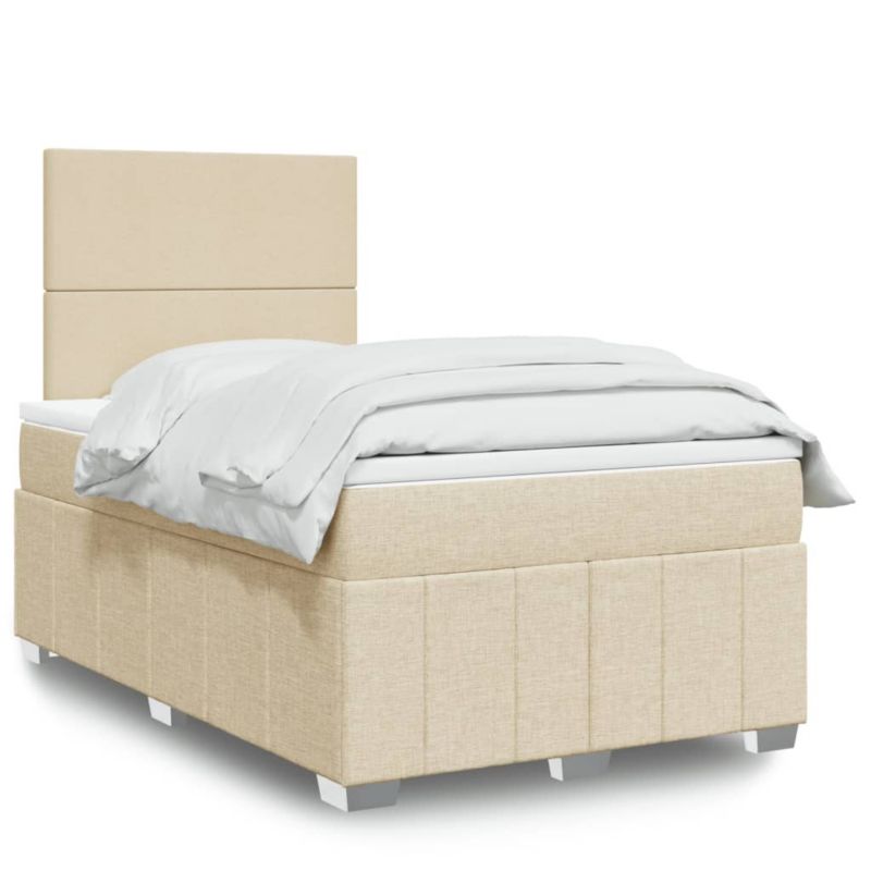 Łóżko kontynentalne WaszeMeble 120x200 cm kremowe WM-3293933 1 szt.