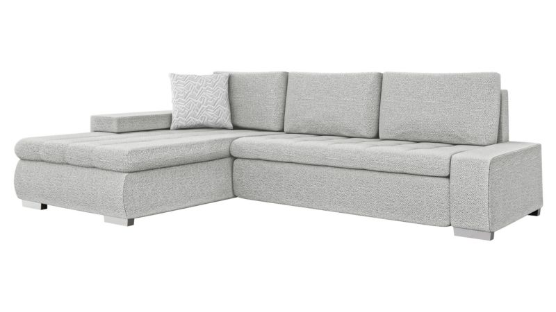 Narożnik MIRJAN 24 z funkcją spania Orkan Premium jasnoszary/jasnoszary/platynowy 1 szt.