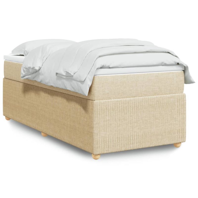 Łóżko kontynentalne WaszeMeble 100x200 cm kremowe WM-3285551 1 szt.