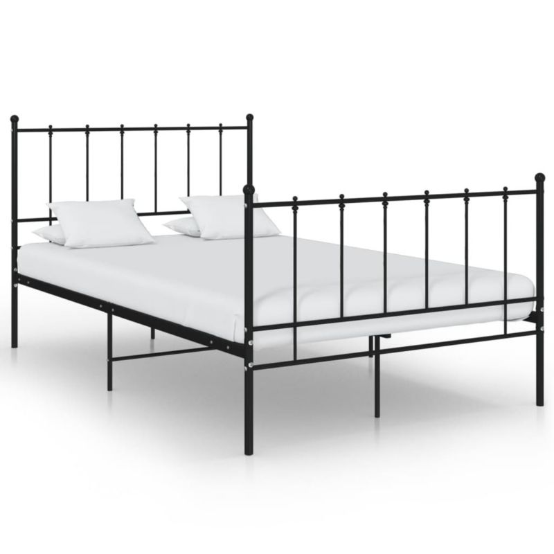 Łóżko metalowe WaszeMeble 120x200 cm czarne 1 szt.
