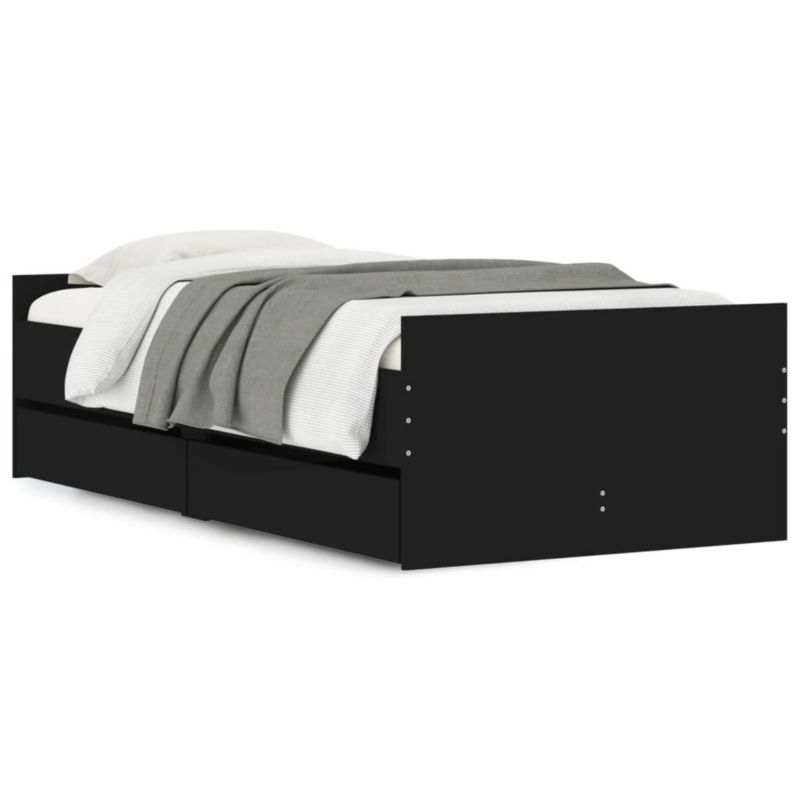 Łóżko drewniane WaszeMeble 75x190 cm czarna WM-3207386 1 szt.