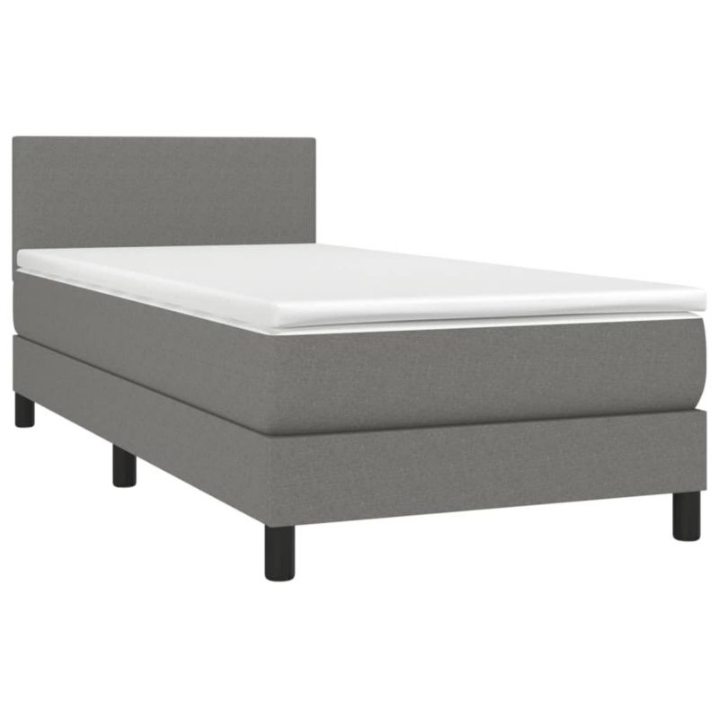 Łóżko kontynentalne WaszeMeble 100x200 cm ciemnoszara WM-3139874 1 szt.