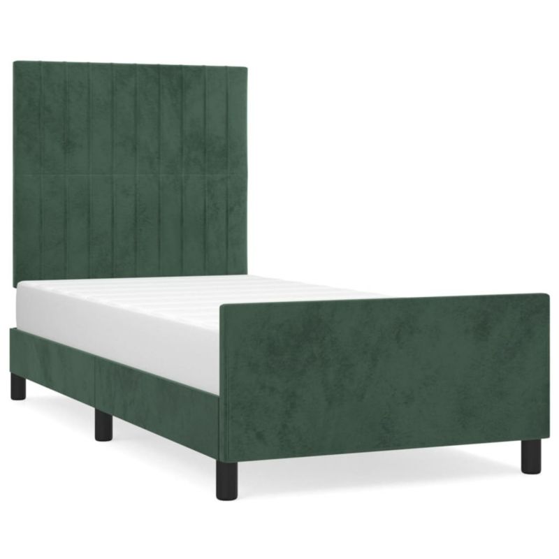 Łóżko tapicerowane WaszeMeble 100x200 cm ciemnozielone WM-3125864 1 szt.