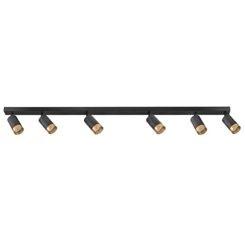 Lampa sufitowa wisząca Polux Arras 3576 czarno-złota listwa 6xGU10 x 10W 1 szt.