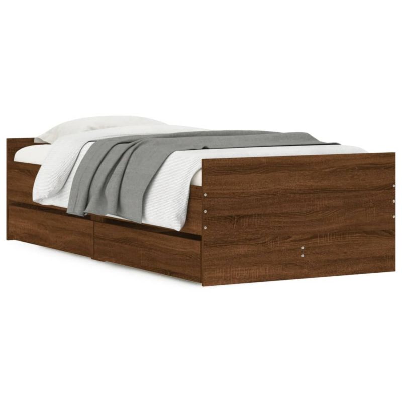 Łóżko drewniane WaszeMeble 90x190 cm brązowy WM-3207384 1 szt.