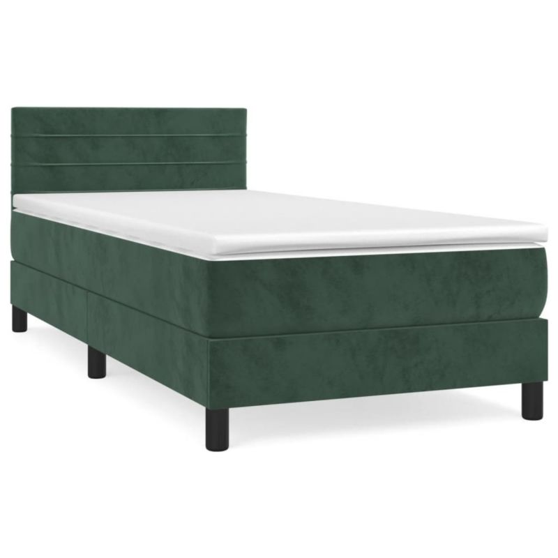 Łóżko kontynentalne WaszeMeble 90x190 cm zielone WM-3141338 1 szt.