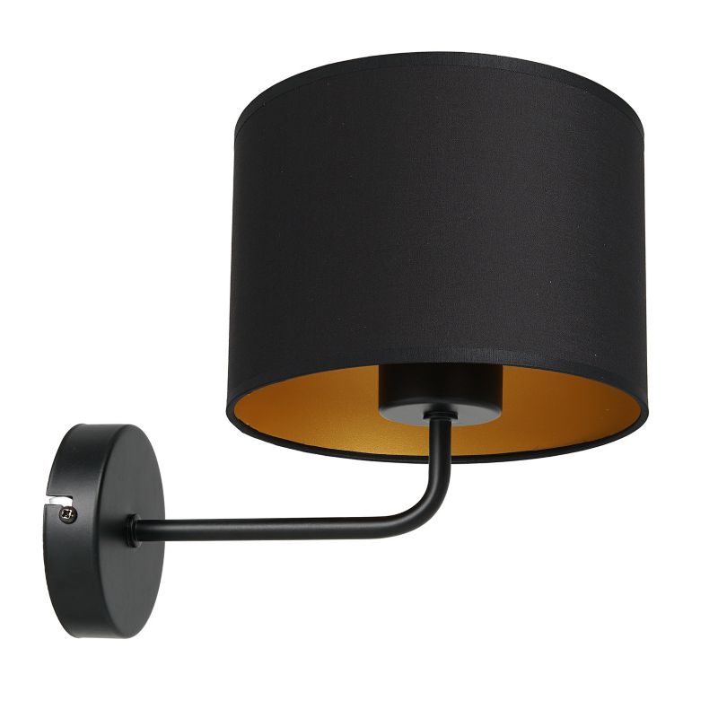 Kinkiet ścienny Luminex Frodi czarny mat-złoty 1 x E27 x 15W IP20 wym: 25 x 18 x 25 cm - 1 szt.