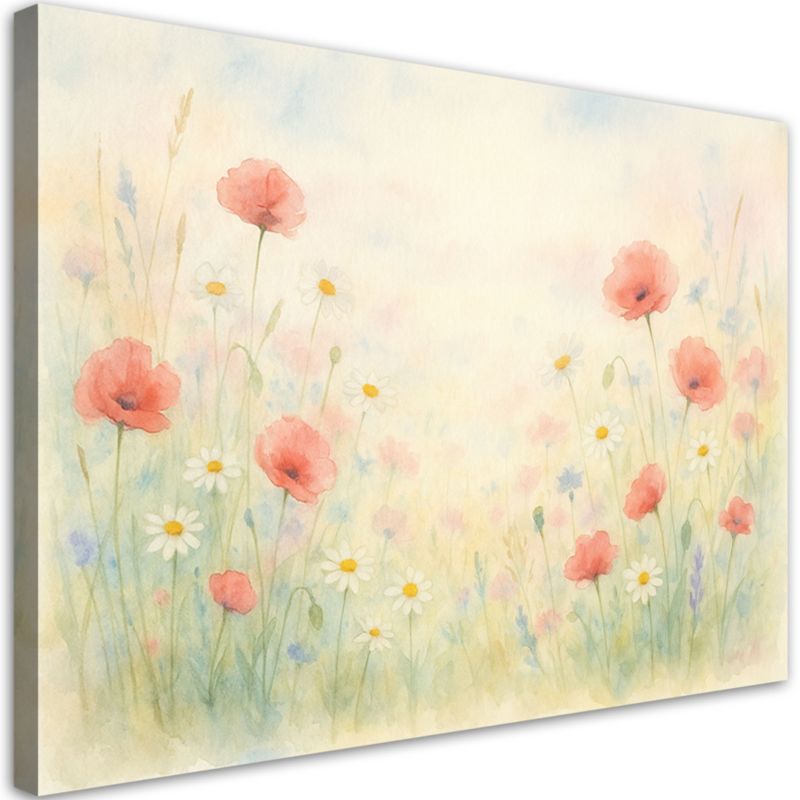 Obraz do salonu sypialni Feeby Maki Kwiaty polne w stylu Shabby Chic 100x70cm 1szt