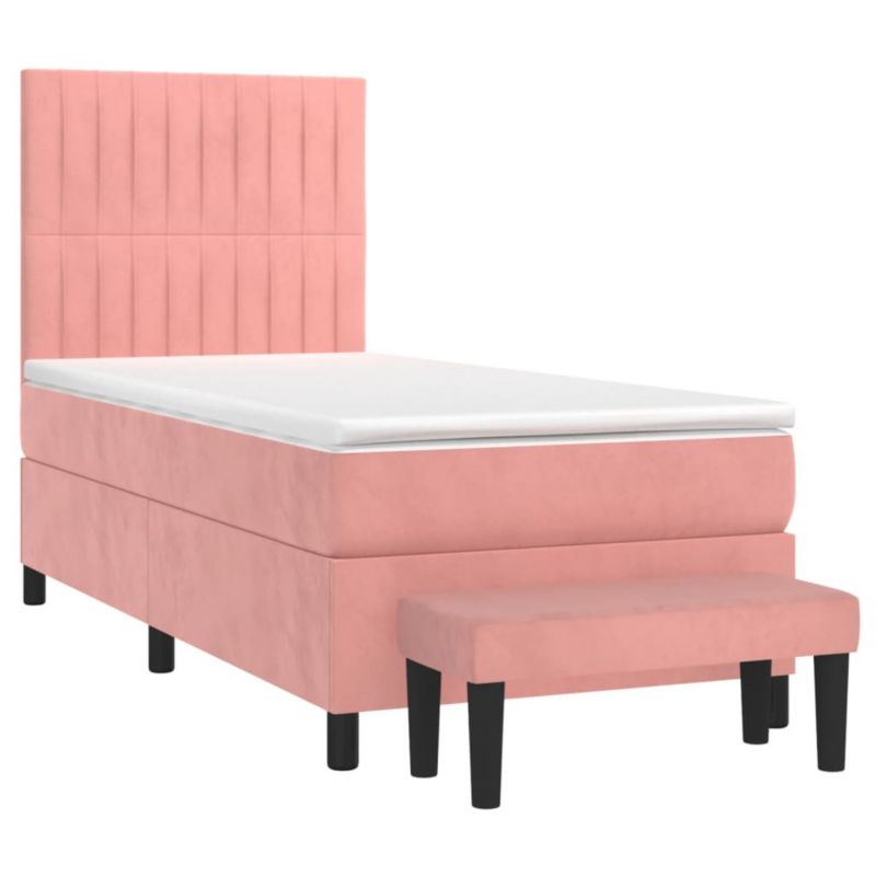 Łóżko kontynentalne WaszeMeble 90x190 cm różowe WM-3137940 1 szt.