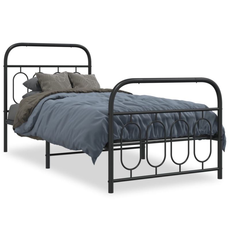 Łóżko metalowe WaszeMeble 80x200 cm czarna WM-377126 1 szt.