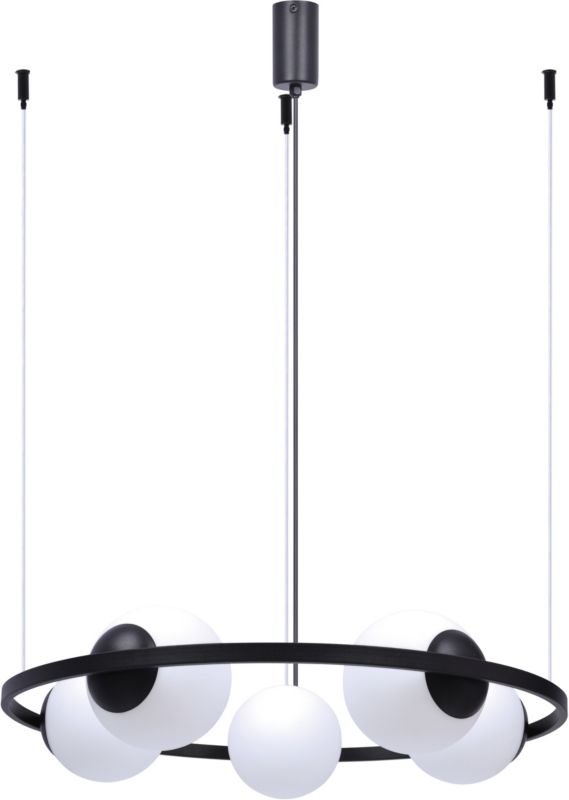 Lampa wisząca Zuma Line Orbit czarno-biała wym: 120 x 68 x 68 cm 5xE27 x 40W 1 szt.