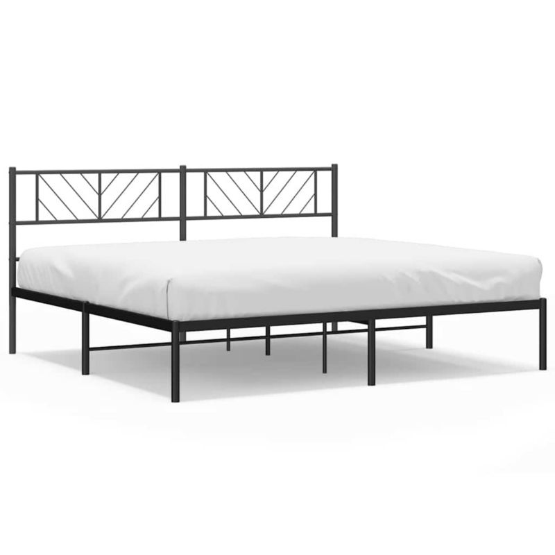 Łóżko metalowe WaszeMeble 193x203 cm czarny WM-372185 1 szt.