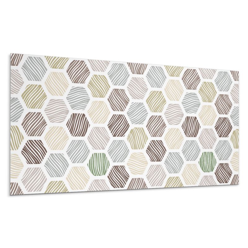Kafelki samoprzylepne Wallfluent 40x20 cm Geometryczne linie w heksagonach 10 szt.