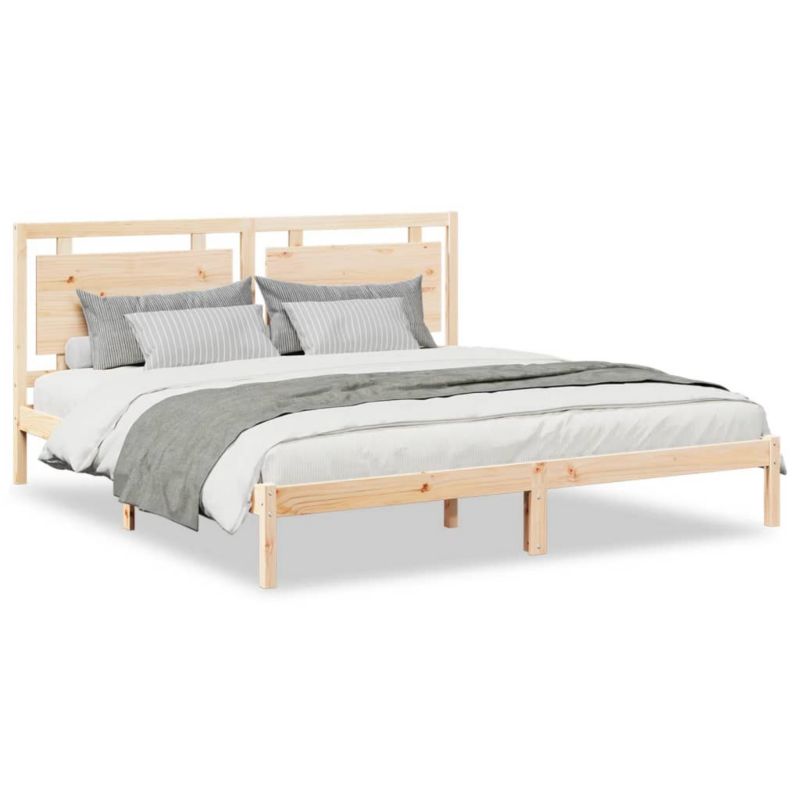 Łóżko drewniane WaszeMeble 180x220 cm brązowe WM-3309205 1 szt.