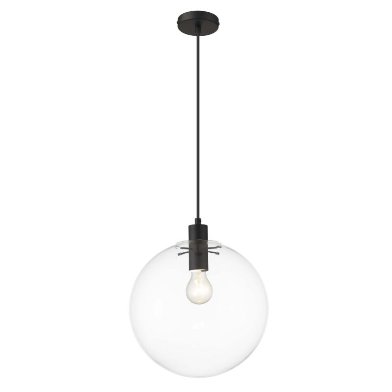 Lampa wisząca Light Prestige Puerto 9692 czarno-transparentna szerokość 30 cm 1xE27 x 50W 1 szt.