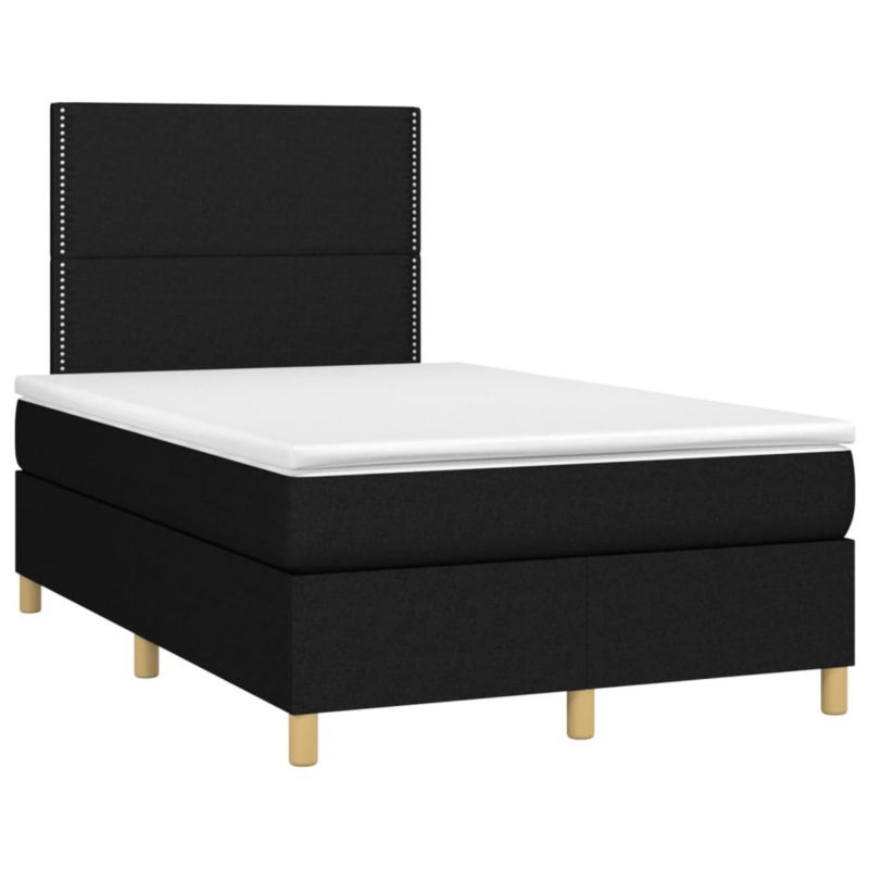 Łóżko kontynentalne WaszeMeble 120x200 cm czarne WM-3135343 1 szt.