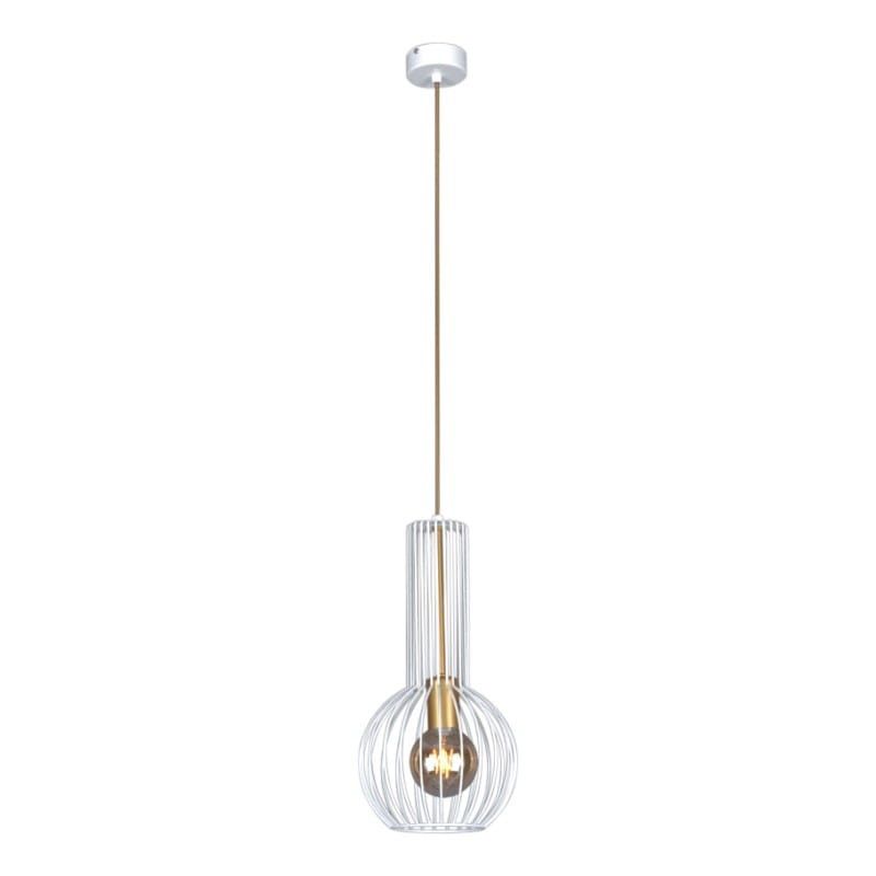 Lampa sufitowa wisząca Kaja Arvi 1049 biało-złota nowoczesna 1xE27 x 60W 1 szt.