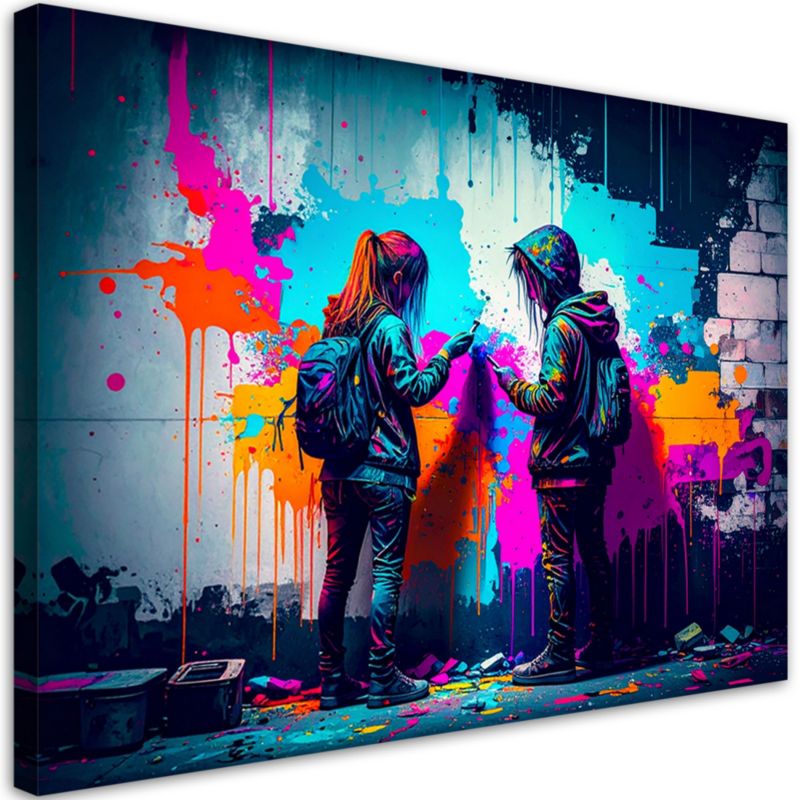 Obraz do pokoju dziecka Feeby Graffiti Sztuka Uliczna Street Art 60x40cm 1szt