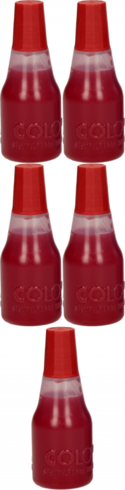 5x Tusz do stempli Colop, 25ml, czerwony
