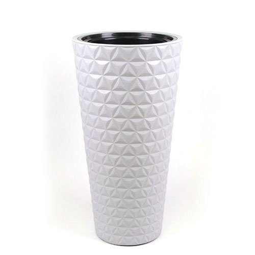 1 buc, Set de mască și ghiveci Diamond Slim, platină, 30 cm - : Mod de ambalare: 1 buc