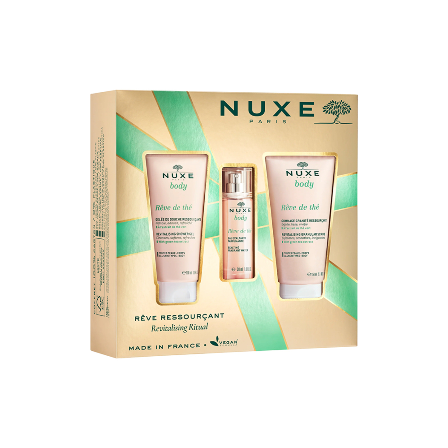 Nuxe body - reve de thé revitalising ritual, zestaw rewitalizujący 2023, 1 zestaw