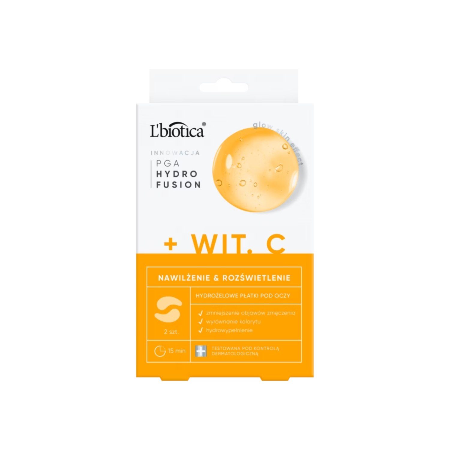 L'biotica - pga hydro fusion + witamina c, płatki pod oczy, 1 sztuka