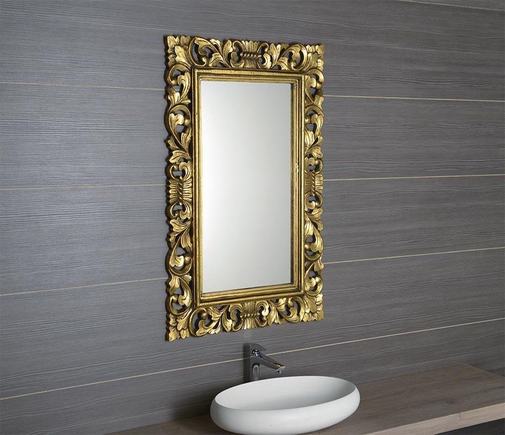 Sapho Scule & Samblung lustro 120x80 cm prostokątne rama złoty IN316