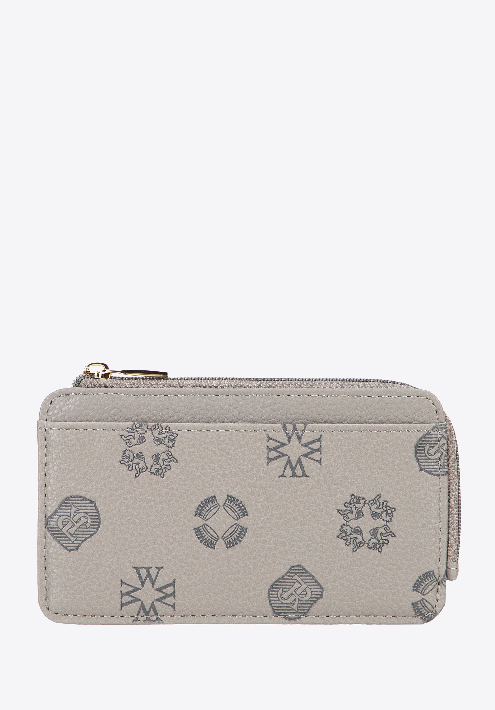 Damskie etui na karty z imitacji skóry szare