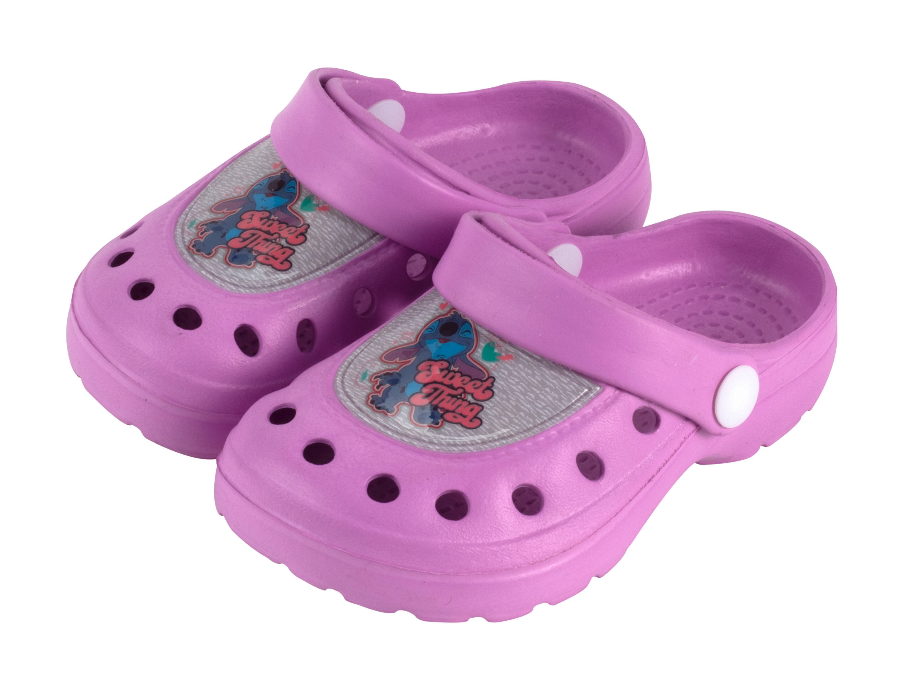 Klapki clogs Disney dla dzieci, efekt 3D Fioletowy, 28