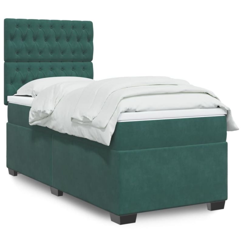Łóżko kontynentalne WaszeMeble 100x200 cm zielone WM-3293143 1 szt.