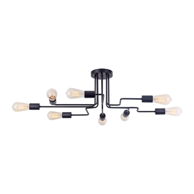Lampa sufitowa wisząca Maytoni Gilbert czarna wym: 25,2 x 87 x 59 cm 8xE27 x 1 szt.