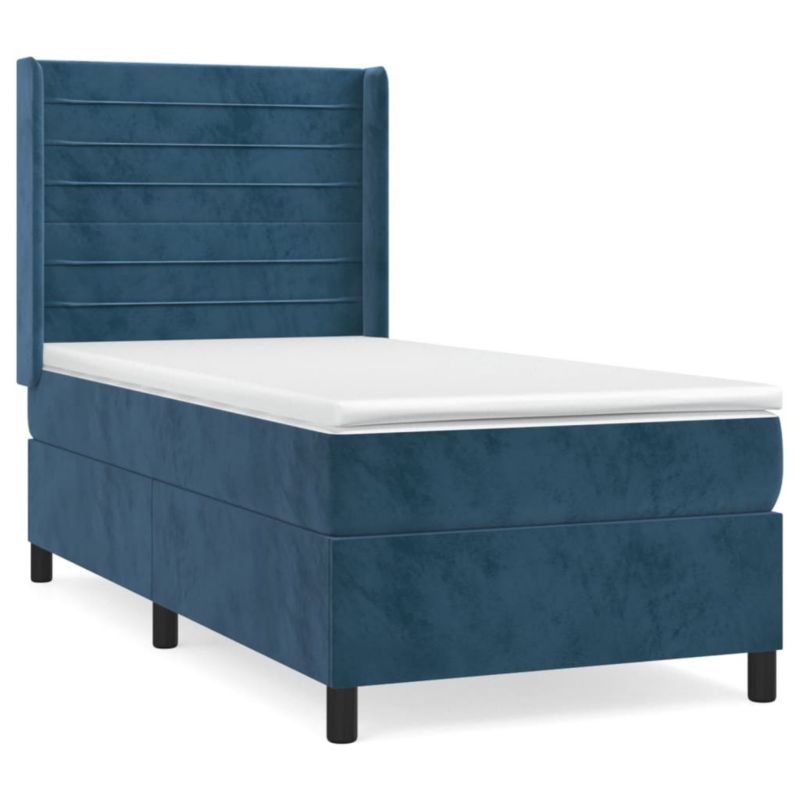 Łóżko kontynentalne WaszeMeble 100x200 cm niebieskie WM-3132727 1 szt.