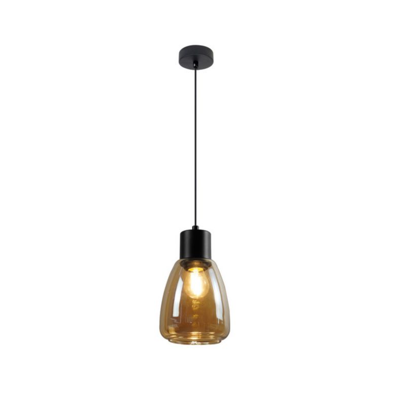 Lampa wisząca Candellux Moldo czarna wym: 120 x 12 x 12 cm 1xE27 x 40W metal 1 szt.
