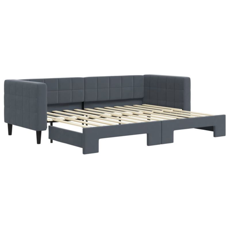 Łóżko dzienne WaszeMeble 80x200 cm rozsuwane szare WM-3196685 1 szt.