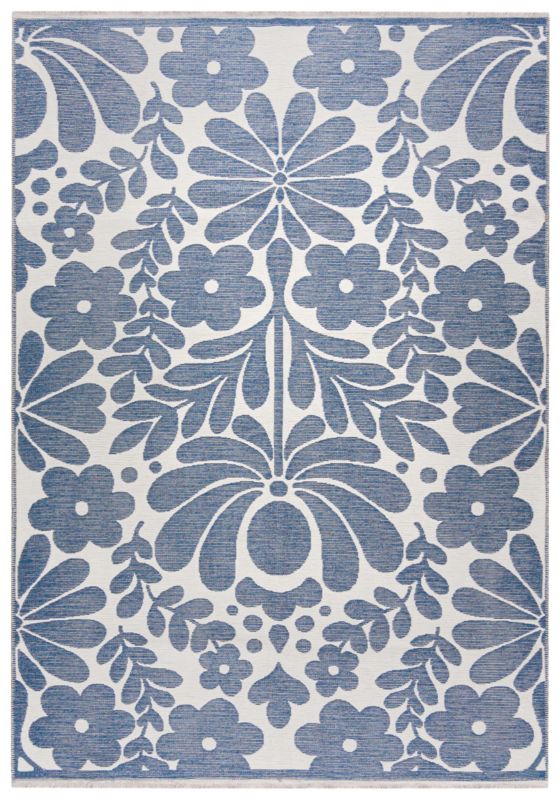 Dywan Dwustronny Wewnętrzny AMALFI PETALO Prostokątny Mazovia 160 x 200 cm Biały Motyw Kwiatowy 1 szt.