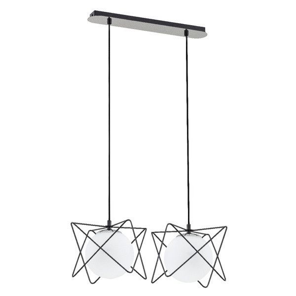 Lampa wisząca Alfa Sagito Track 2005 czarna-chromowana industrialna 2xE14 x 10W 1 szt.