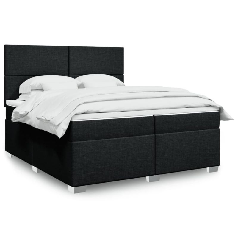 Łóżko kontynentalne WaszeMeble 200x200 cm czarne WM-3290590 1 szt.