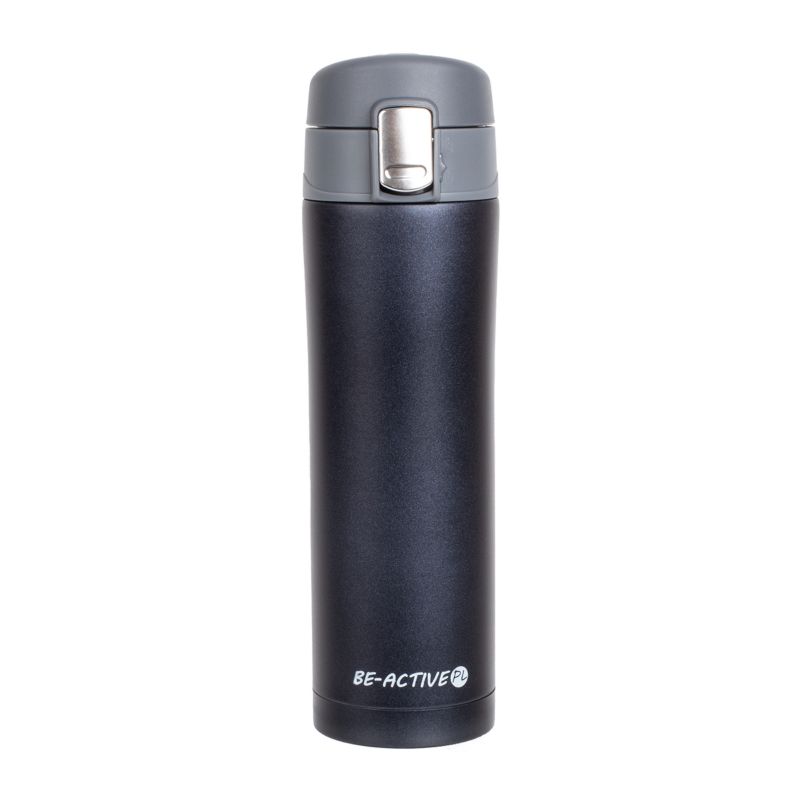 Kubek termiczny Be-active.pl 400ml termos do samochodu z ustnikiem szary 1 szt.