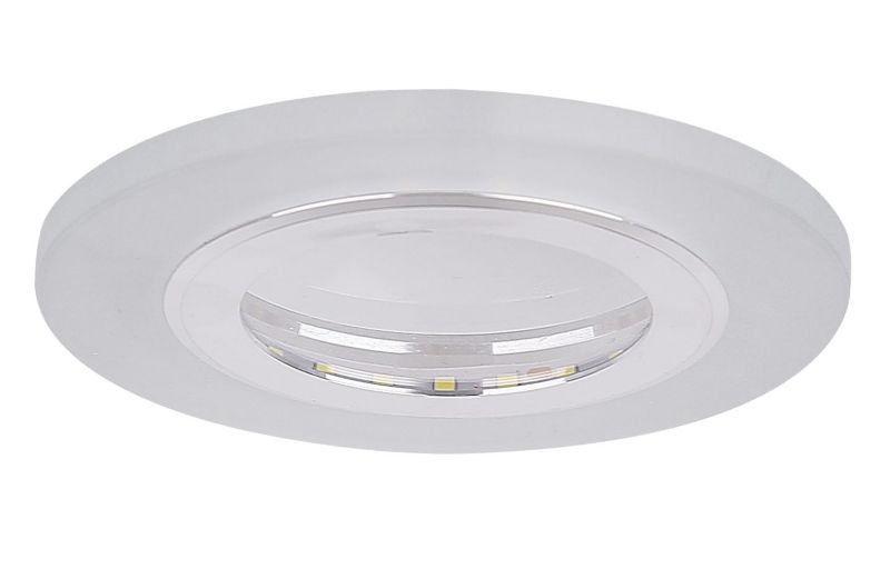 Oprawa wpuszczana Candellux Ssp chromowana-biała 2 x GU10 x 5W IP20 wym: 12,3 x 12,3 cm okrągła - 1 szt.