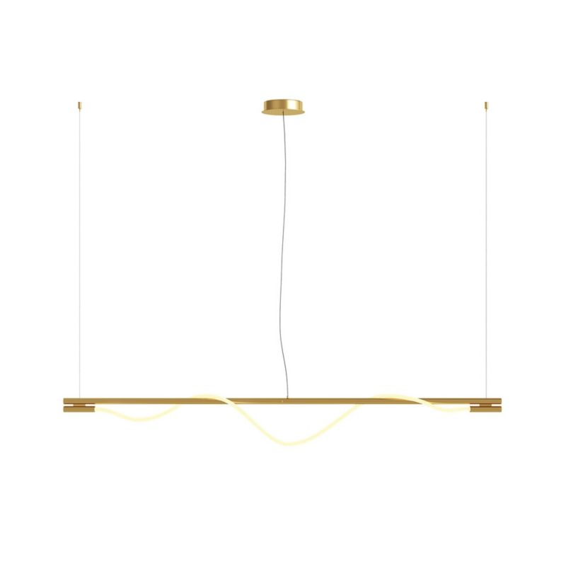 Lampa wisząca Maytoni Tau mosiężno-złota wym: 150 x 18 x 180 cm wbudowany LED 21W 1 szt.