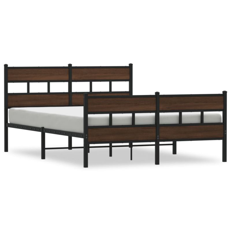 Łóżko metalowe WaszeMeble 140x190 brązowe WM-4017169 1 szt.